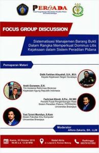 Focus Group Discussion: Sistematisasi Manajemen Barang Bukti Kejaksaan